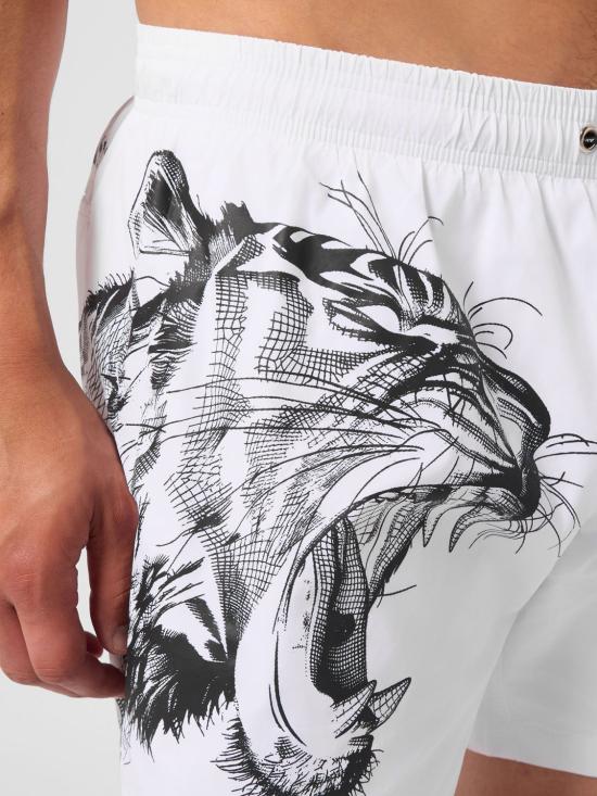 26SS 플레인스포츠 스윔팬츠 SAFCMMT0441STE003N 01 White - PLEIN SPORT