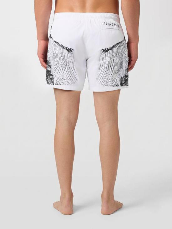26SS 플레인스포츠 스윔팬츠 SAFCMMT0441STE003N 01 White - PLEIN SPORT