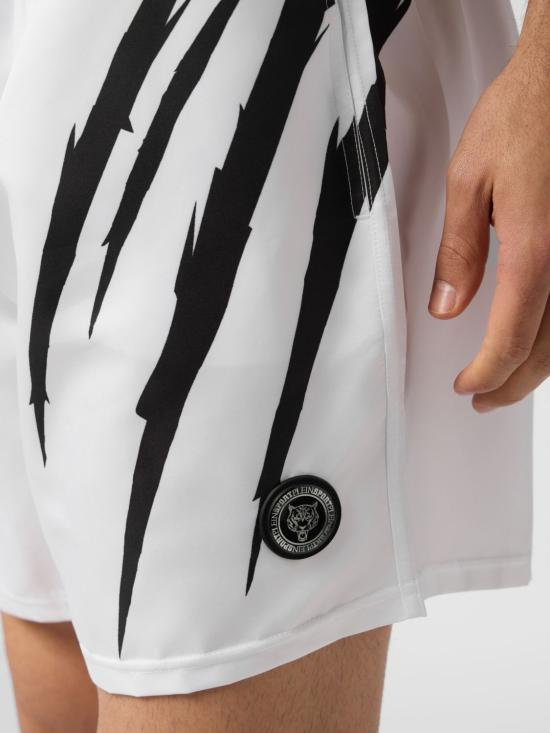 26SS 플레인스포츠 숏팬츠 UAECMMT0404SXV005N 01 White - PLEIN SPORT