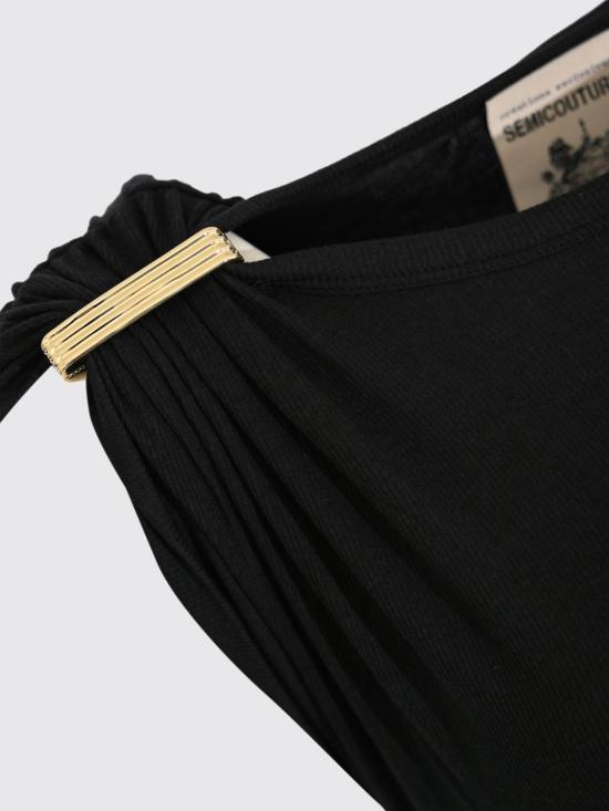 26SS 세미쿠튀르 롱 원피스 Y6SJ23 Y690 Black - SEMI-COUTURE