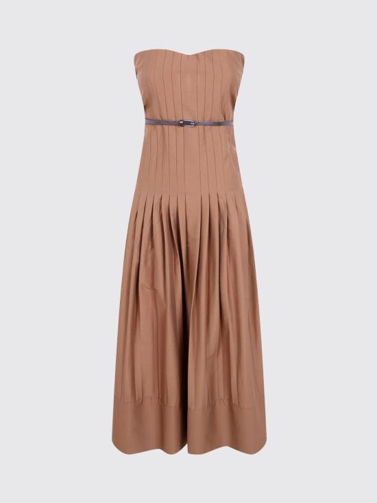 26SS 세미쿠튀르 롱 원피스 S6SK27 T891 Beige - SEMI-COUTURE