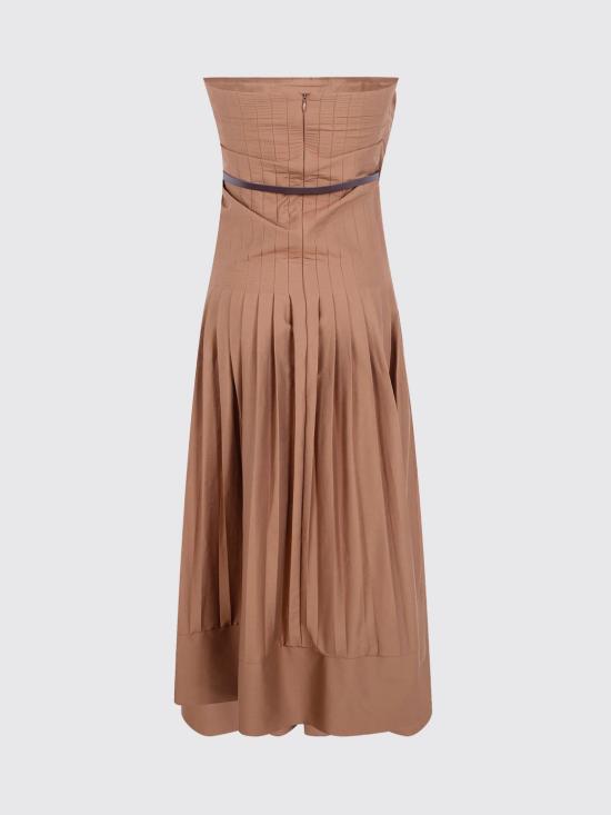 26SS 세미쿠튀르 롱 원피스 S6SK27 T891 Beige - SEMI-COUTURE