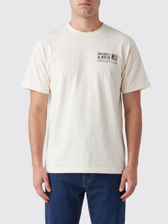 26SS 스포티앤리치 반팔 티셔츠 TO119710431WH01 WHINAVRUB White
