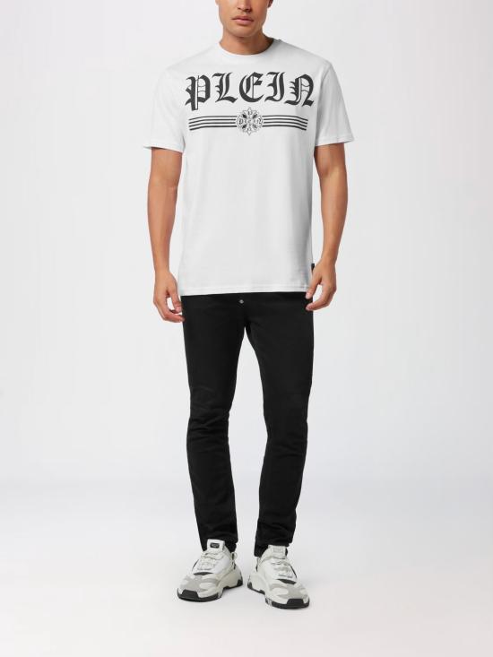25FW 필립 플레인 반팔 티셔츠 AAECMTK8728PJY002N 01 White - PHILIPP PLEIN
