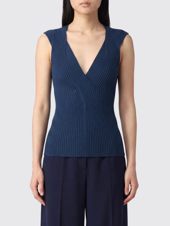 26SS 파트리지아페페 민소매 티셔츠 8K0365K300 CA97 Blue