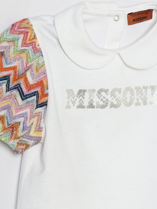 26SS [키즈] 미소니 티셔츠 MY8041Z3672 100MC White - MISSONI