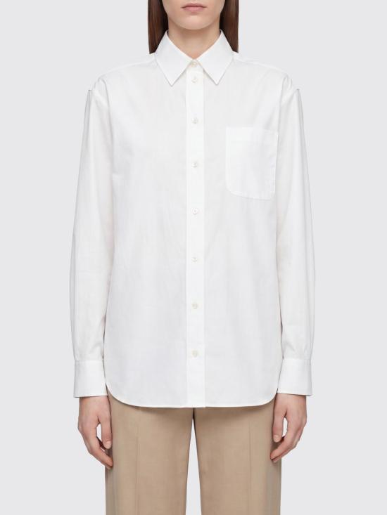 26SS 더로우 Gavina 셔츠 10477W4393 WHT White