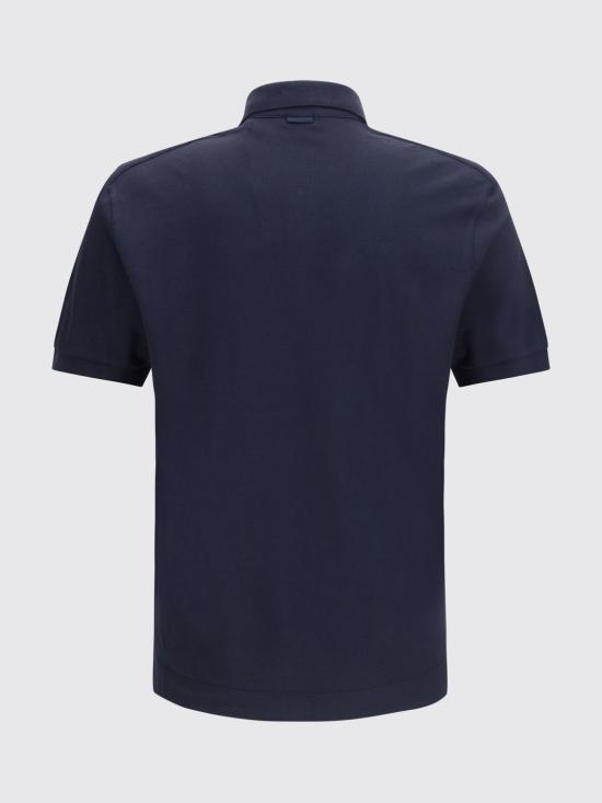 26SS 에르메네질도제냐 폴로 티셔츠 UH341A3H786B09 001 Black - ERMENEGILDO ZEGNA