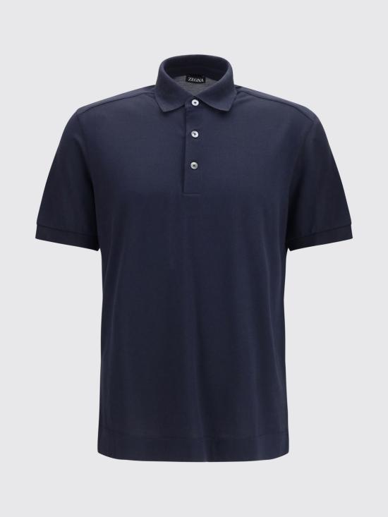 26SS 에르메네질도제냐 폴로 티셔츠 UH341A3H786B09 001 Black - ERMENEGILDO ZEGNA