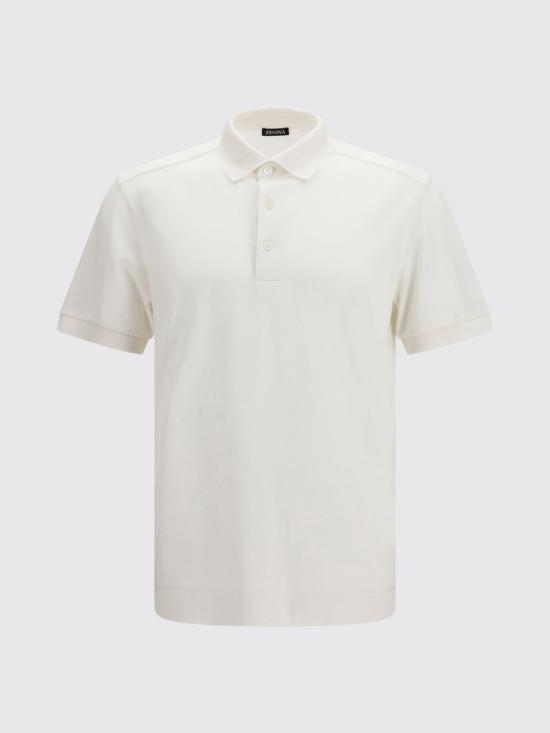 26SS 에르메네질도제냐 폴로 티셔츠 UH341A3H786N01 001 Black - ERMENEGILDO ZEGNA
