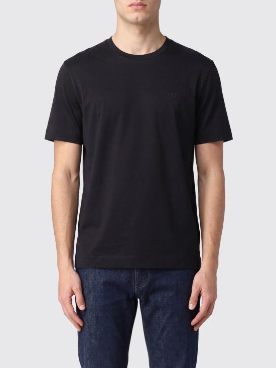26SS 에르메네질도제냐 반팔 티셔츠 UH360A3H765K09 001 Black