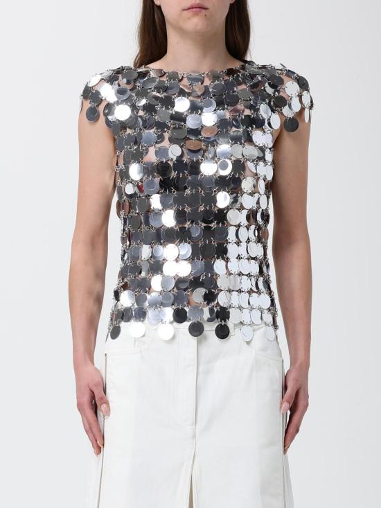 26SS 파코라반 반팔 티셔츠 19EITO010PS0133 P040 Silver
