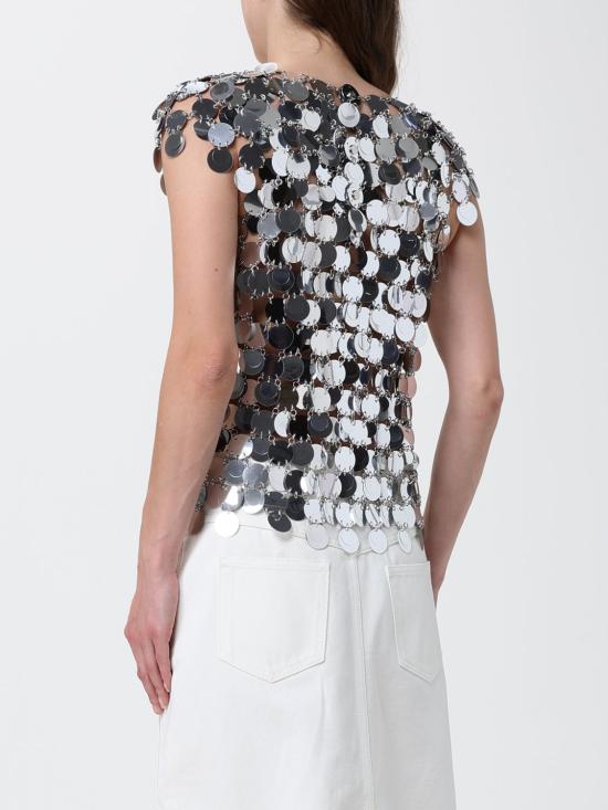 26SS 파코라반 반팔 티셔츠 19EITO010PS0133 P040 Silver - PACO RABANNE