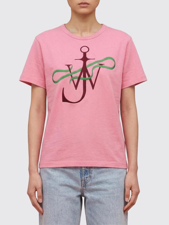 26SS JW앤더슨 리본 앵커 티셔츠 JT0320PG1937 300 Pink