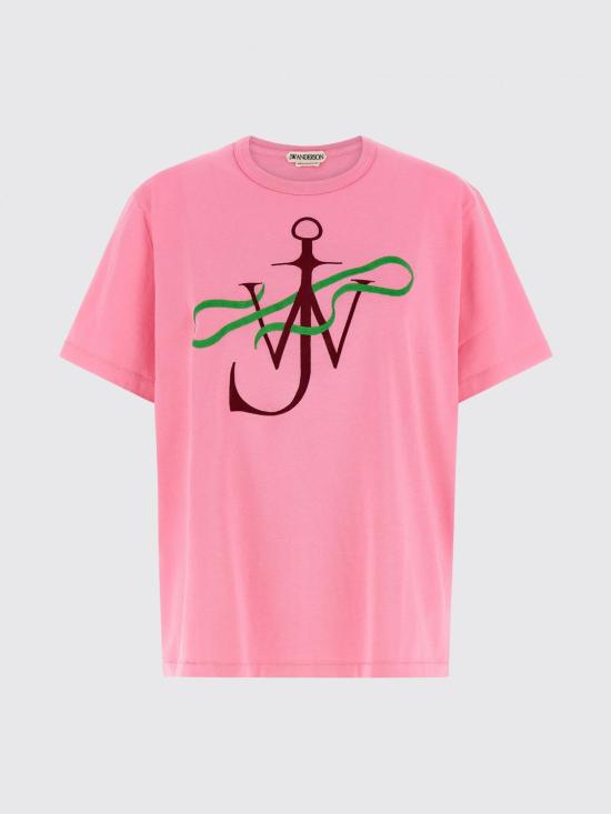 26SS JW앤더슨 리본 앵커 티셔츠 JT0320PG1937 300 Pink - JW ANDERSON