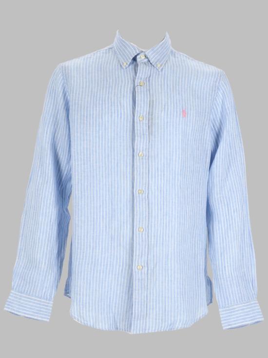 26SS 폴로 랄프로렌 긴팔 셔츠 710B15594 0057188BBLUEWHITE BABY BLUE