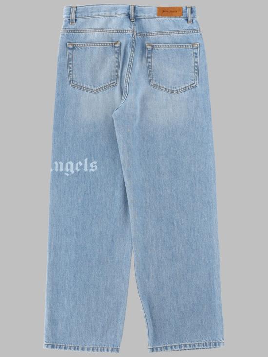 26SS [키즈] 팜앤젤스 스트레이트 팬츠 PBYB009K S26DEN001050 BABY BLUE - PALM ANGELS