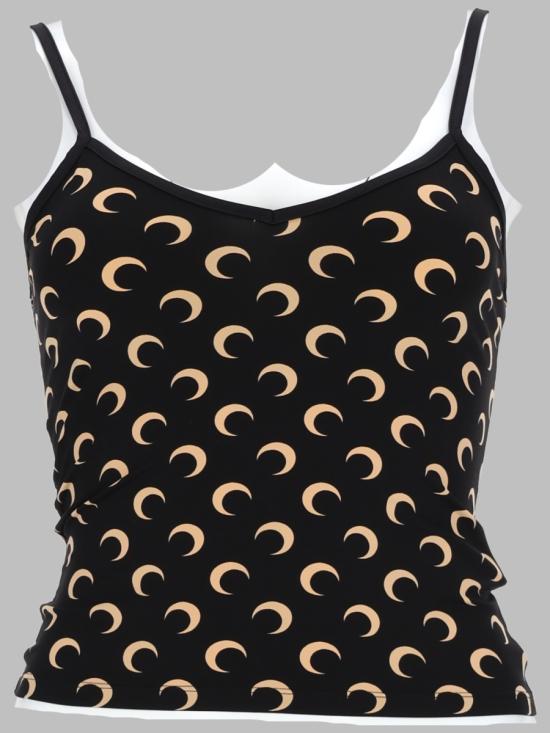 26FW 마린세르 문 프린트 저지 스트랩 탑 WTO508A CJER0001IT99 BLACK