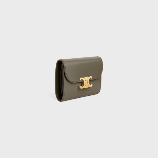 26SS 셀린느 가죽소품 10D783DPV 15BC GOLDEN KHAKI DOM - CELINE