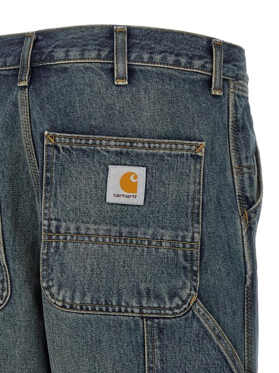 26SS 칼하트 WIP 스미스 데님 싱글 니 팬츠 I032024 014Q BLUE WORN USED WASH DOM - CARHARTT WIP