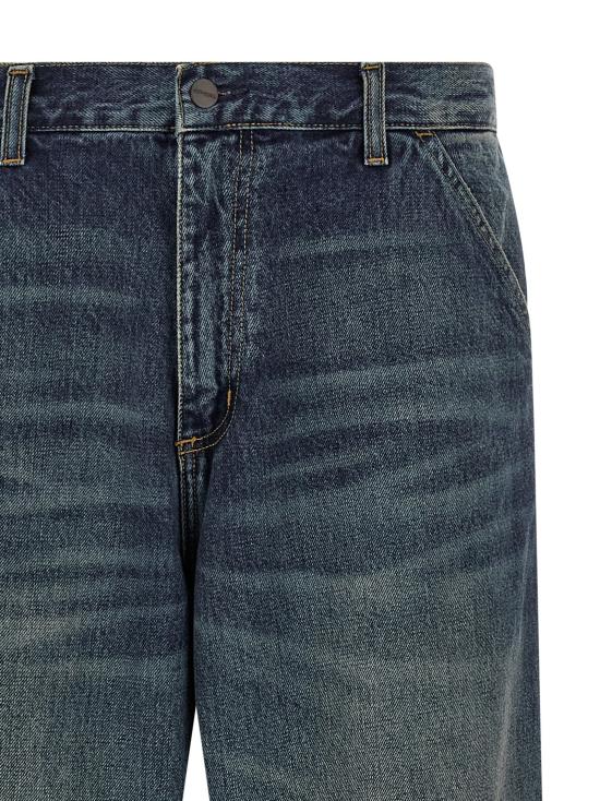 26SS 칼하트 WIP 스미스 데님 싱글 니 팬츠 I032024 014Q BLUE WORN USED WASH DOM - CARHARTT WIP