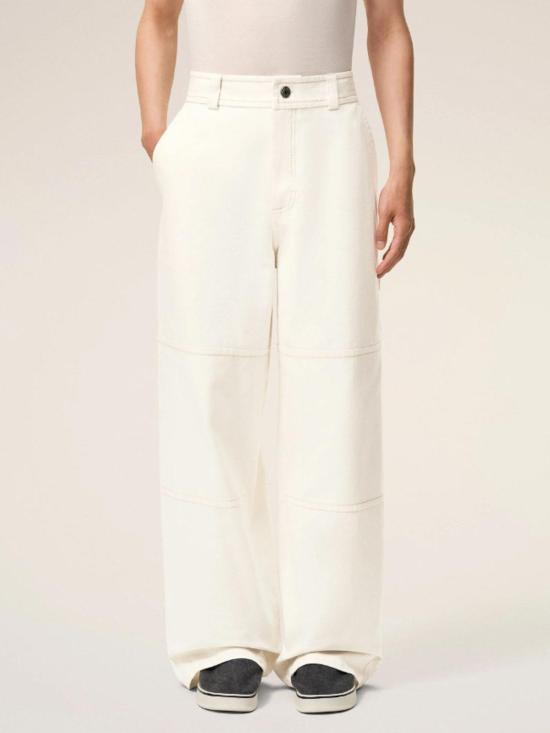 26SS 아미 코튼 워커 트라우저 HTR864 CO0211 136 WHITE CREAM DOM - AMI