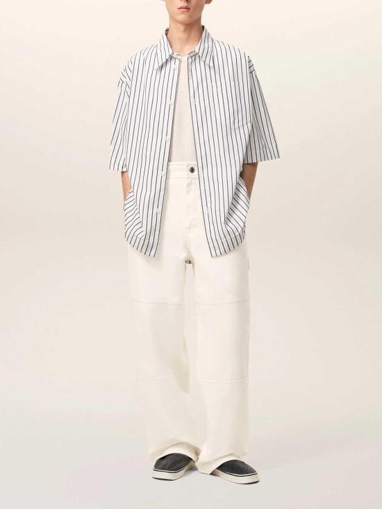26SS 아미 코튼 워커 트라우저 HTR864 CO0211 136 WHITE CREAM DOM - AMI