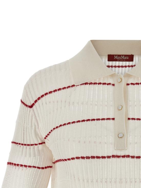 26SS 막스마라 스튜디오 폴로 티셔츠 2616361051600012 White - MAX MARA STUDIO