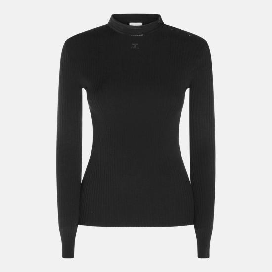 26FW 쿠레쥬 스웨터 326MPU285 FI00019999 Black