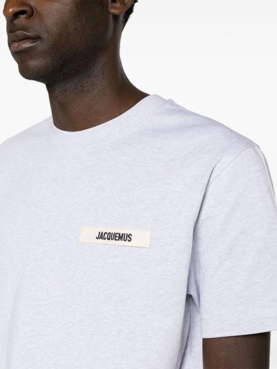 26FW 자크뮈스 그로그랭 로고 티셔츠 TSM00133AJ00226 950 Grigio - JACQUEMUS