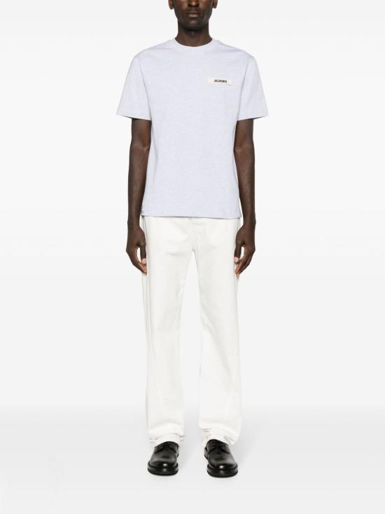 26FW 자크뮈스 그로그랭 로고 티셔츠 TSM00133AJ00226 950 Grigio - JACQUEMUS