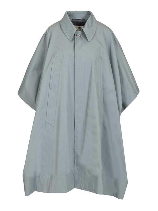  MM6 메종마르지엘라 워터 리펠런트 코튼 개버딘 코트 S52AH0083M35734507 Blue