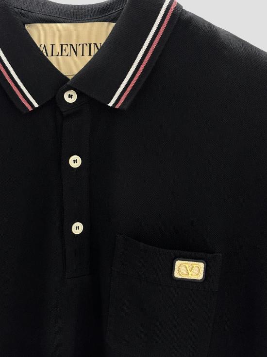 26SS 발렌티노 가라바니 폴로 티셔츠 8V3MH01KAQJ 0NO BLACK - VALENTINO GARAVANI