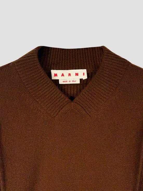 26FW 마르니 스웨터 CVMD0169A0UFZ414 00M53 SADELLE BROWN - MARNI