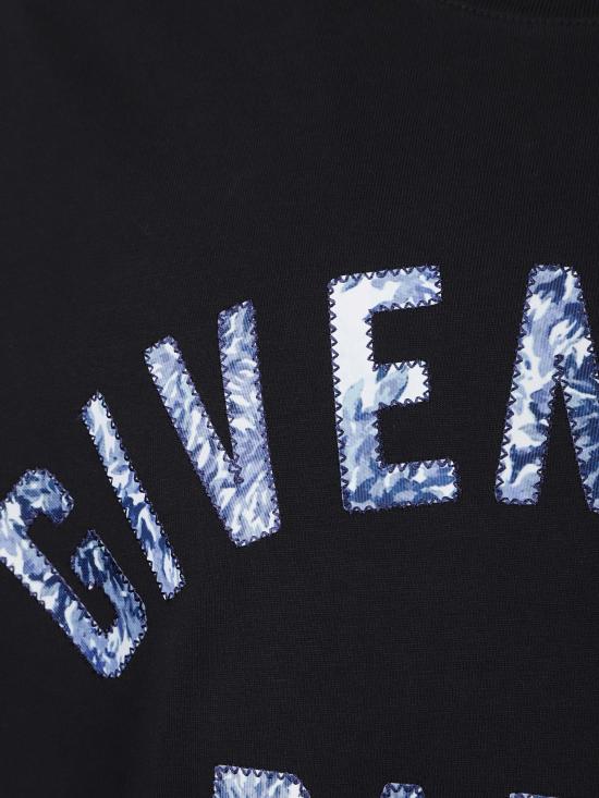 26FW 지방시 반팔 티셔츠 BM71NK3YUG 012 BLACK BLUE - GIVENCHY