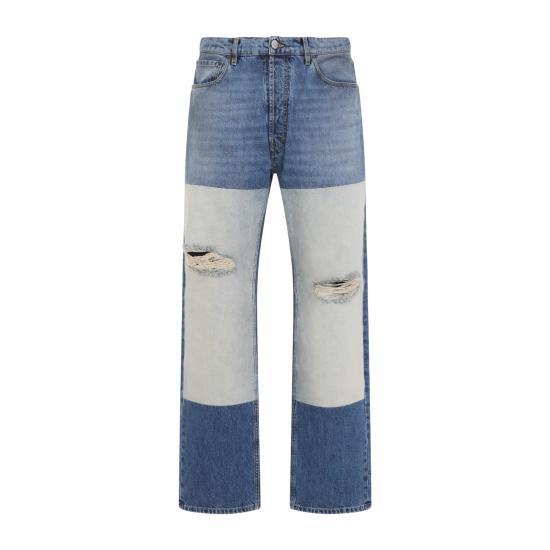 26SS 마르지엘라 패치드 패널 스트레이트 진 S67LA0047M30066 961 MEDIUM BLUE