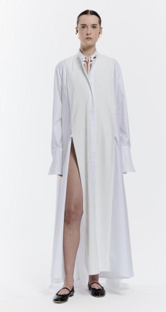 26SS 비베타 롱 원피스 VS1AB0306TE125 1001 BIANCO OTTICO