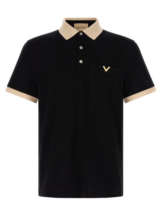 26FW 발렌티노 가라바니 폴로 티셔츠 V3MH01KBGT9RA White Black