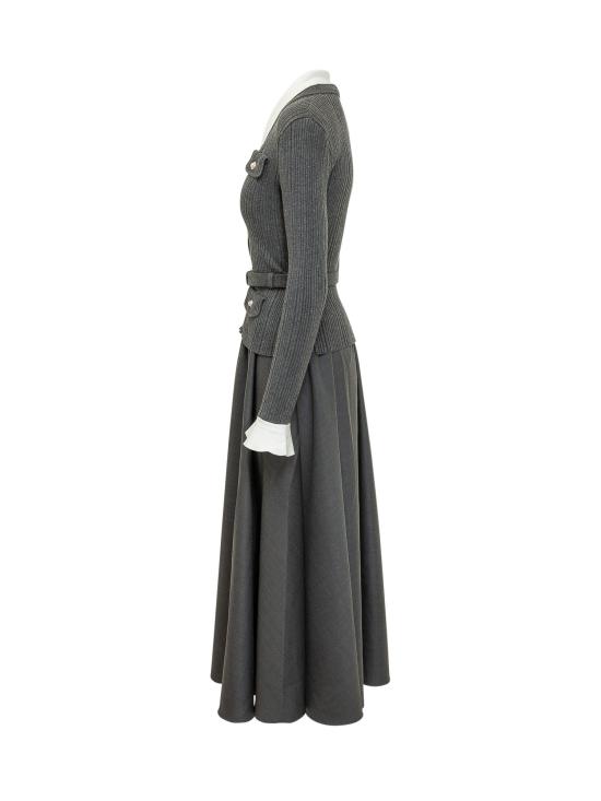 26FW 셀프 포트레이트 롱 원피스 PF26131MAGR GREY - SELF PORTRAIT