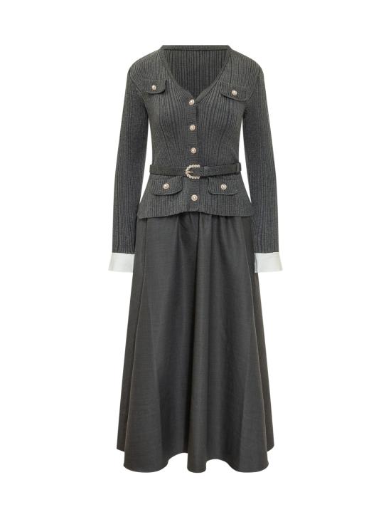 26FW 셀프 포트레이트 롱 원피스 PF26131MAGR GREY