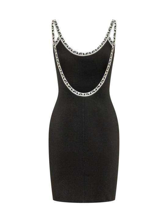 26FW 베르사체 미디 원피스 10258341A18357 1B000 BLACK - VERSACE