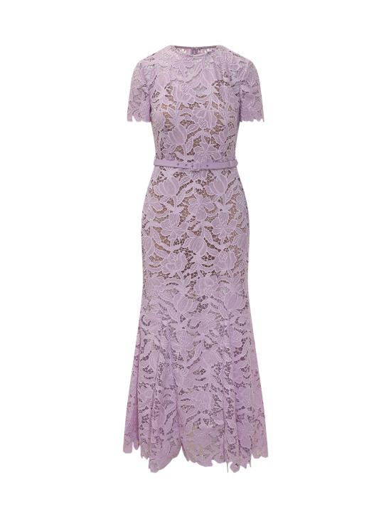 26FW 셀프 포트레이트 롱 원피스 PF26107ML LILAC