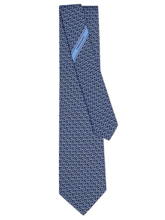 26FW 살바토레 페라가모 넥타이 351441 0794541 BLUE PATTERNED NAVY