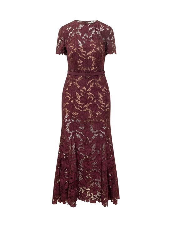 26FW 셀프 포트레이트 롱 원피스 PF26107MBU BURGUNDY