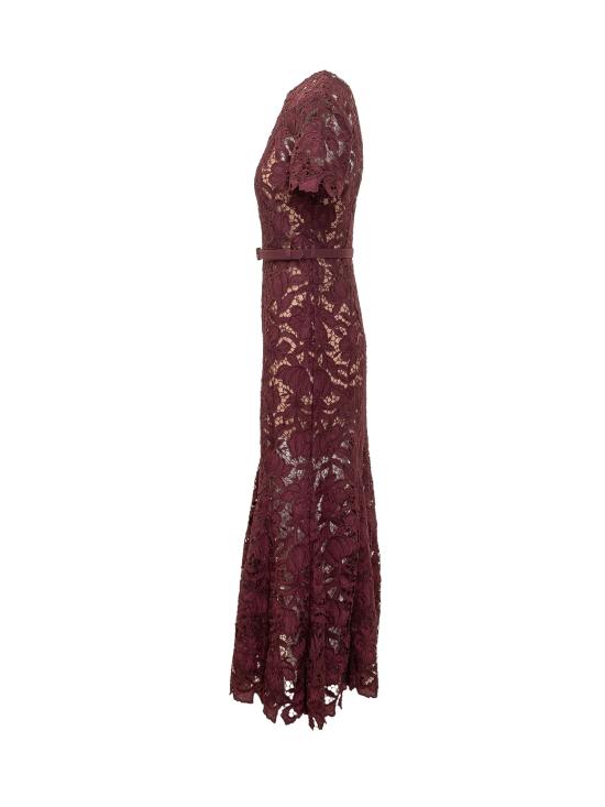 26FW 셀프 포트레이트 롱 원피스 PF26107MBU BURGUNDY - SELF PORTRAIT