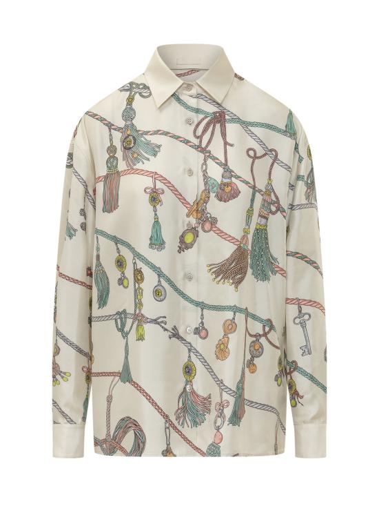 26FW 베르사체 블라우스 10256861A18684 5KA10 IVORY PETROL PEACH