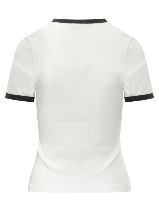 26FW 쿠레쥬 반팔 티셔츠 VESJTS017JS0070 0098 WHITE BLACK - COURREGES
