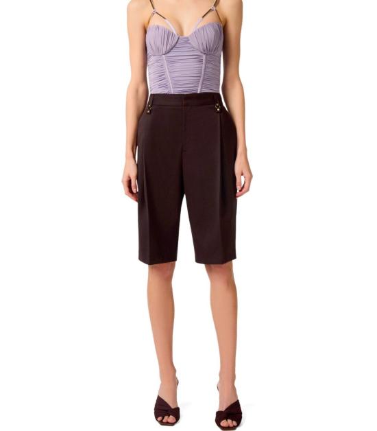 26SS 엘리자베타프랜치 숏팬츠 PA18162E2 644 40 Brown - ELISABETTA FRANCHI