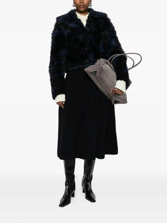 25FW 드리스 반 노튼 미디 스커트 2520112362707900BLACK Black - DRIES VAN NOTEN