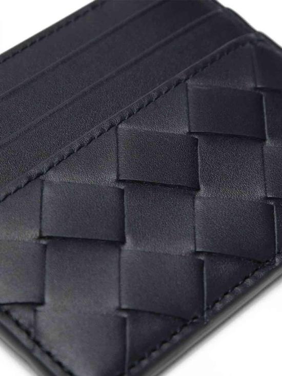 26SS 보테가베네타 인트레치아토 카드 지갑 795612V5FC14363 Black - BOTTEGA VENETA